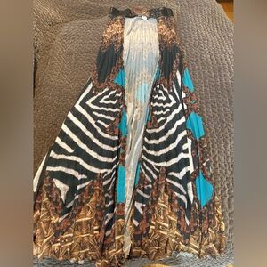 Chic Zebra Print Swim Coverup